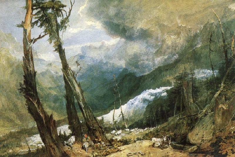 Joseph Mallord William Turner Glacier and source of the Avyron, Chamonix